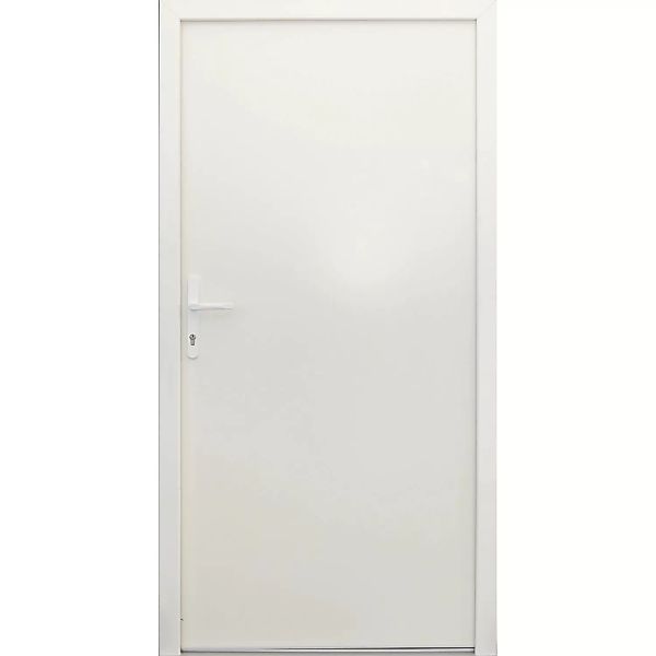 Stahl-Nebeneingangstür NS1 Weiß Nach Außen Öffnend 98 x 198 cm Anschlag L günstig online kaufen
