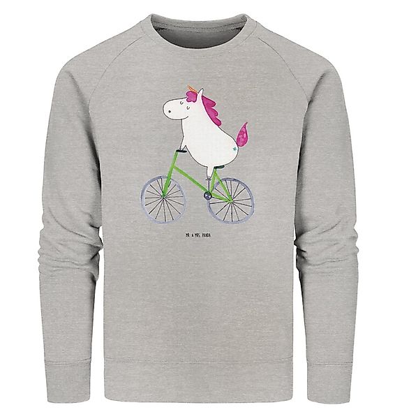 Mr. & Mrs. Panda Longpullover Größe XXL Einhorn Radfahrer - Heather Grey - günstig online kaufen