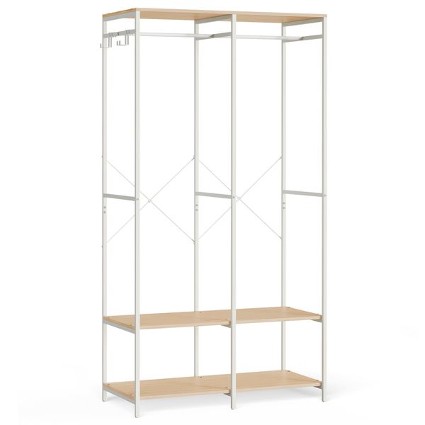 SONGMICS Kleiderschrank Kleiderständer Garderobenständer, Ablagen, abnehmba günstig online kaufen