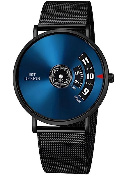 S&T Design Quarzuhr Herren Armbanduhr Mesh Armband Herrenuhr Analoge Männer günstig online kaufen