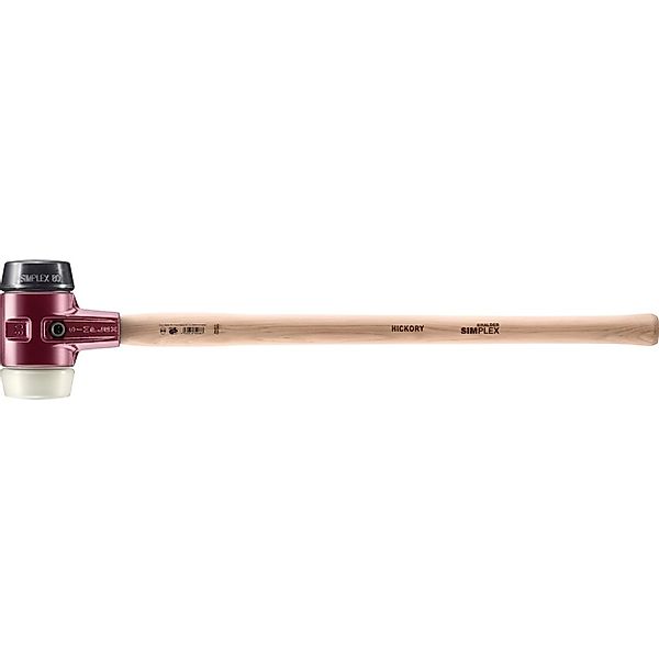 Halder Simplex Vorschlaghammer Ø 80 mm Gummi   Nylon mit Tempergussgehäuse günstig online kaufen