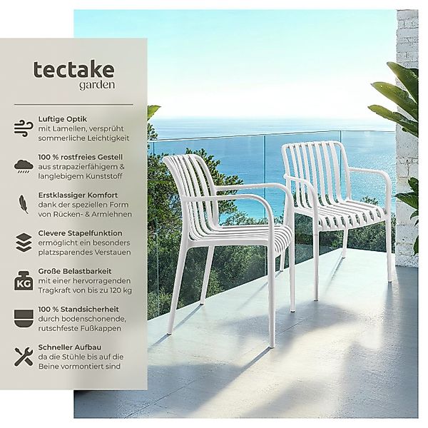 tectake Gartenstuhl Gartenstühle (Set, 4 St), günstig online kaufen