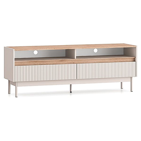 Lomadox Lowboard DINAR-131, kaschmir matt Eiche-Dekor günstig online kaufen