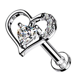 Taffstyle Piercing-Set Labret Piercing Stecker flach günstig online kaufen