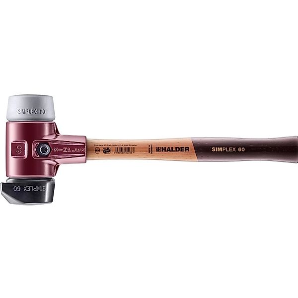 Halder Simplex Schonhammer Ø 60 mm Gummi   TPE-mid Grau mit Standfuß und Te günstig online kaufen