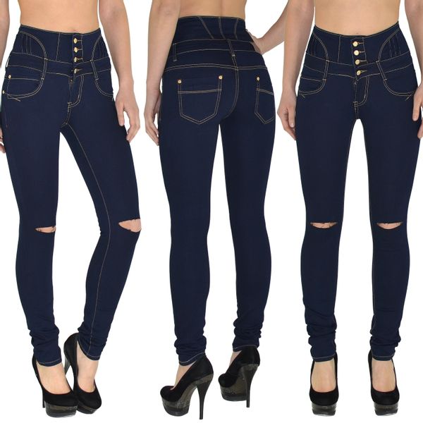 ESRA Skinny-fit-Jeans J22 Risse High Waist günstig online kaufen