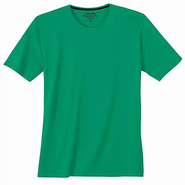 Redmond Rundhalsshirt Große Größen Rundhals Basic T-Shirt smaragdgrün Redmo günstig online kaufen