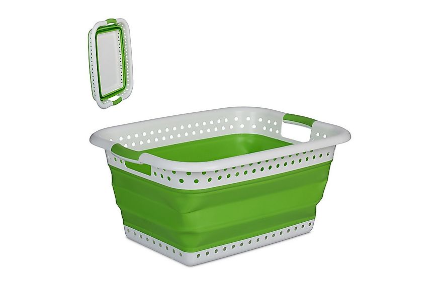 relaxdays Wäschekorb Faltbarer Wäschekorb 36 Liter günstig online kaufen
