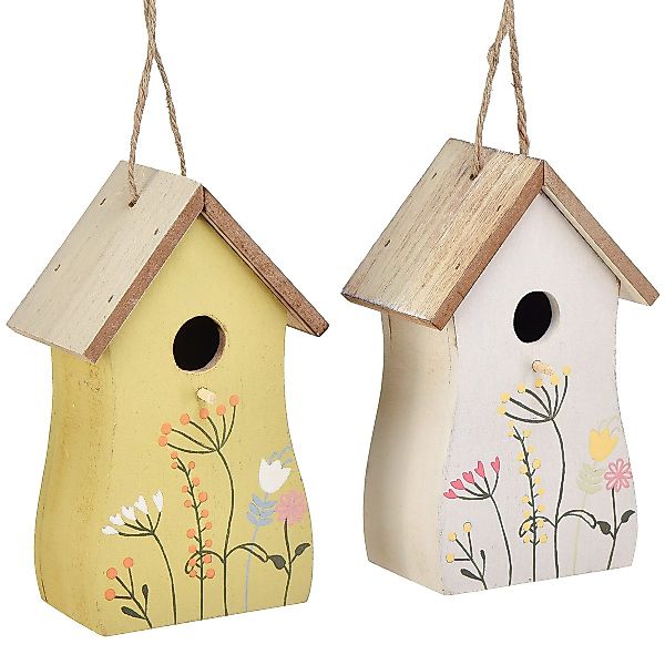 Viana Nistkasten Deko Vogelhäuschen Holz Weiß günstig online kaufen