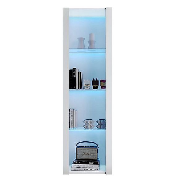 Merax Standvitrine schmal Vitrinenschrank mit 4 günstig online kaufen