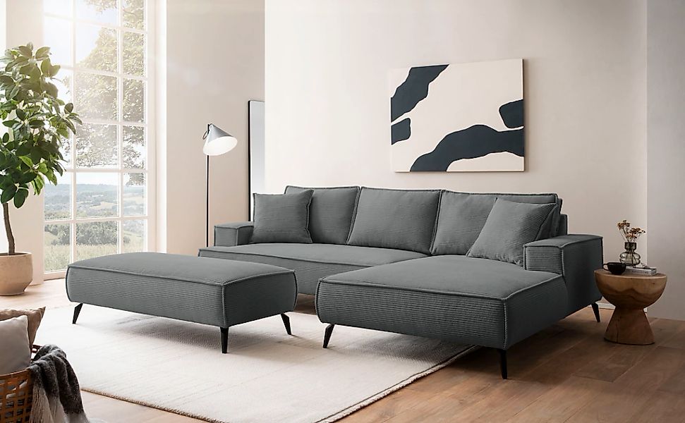 Home affaire Sitzgruppe "TVINNU, Polsterecke L-Form, Schlaffunktion, mit Ho günstig online kaufen