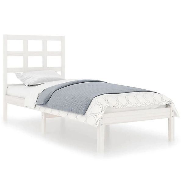 vidaXL Massivholzbett Weiß 75x190 cm 2FT6 Small Single1084132 günstig online kaufen