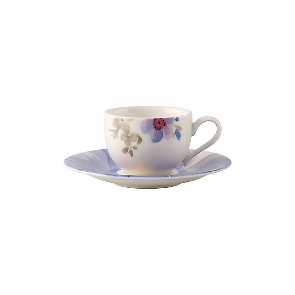 Villeroy & Boch Tasse "Mokka-/Espressotasse mit Untertasse Mariefleur Gris günstig online kaufen