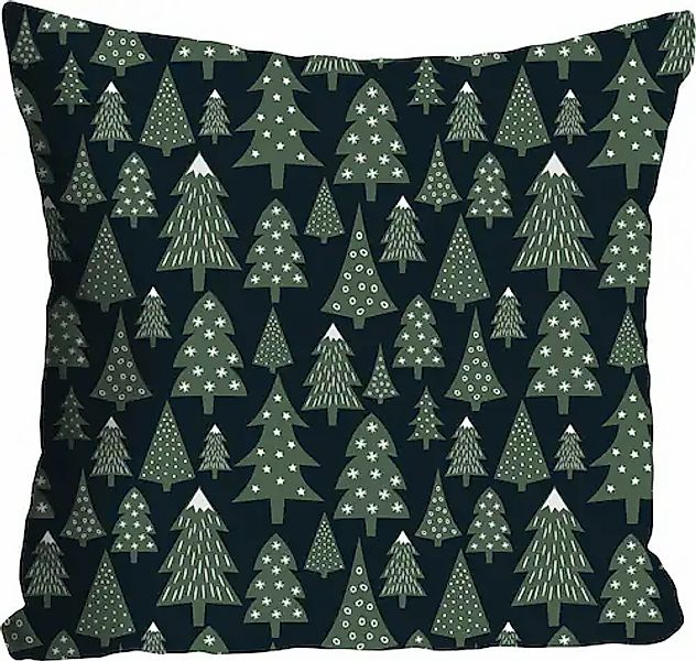 queence Dekokissen »Jannik«, Kissenhülle,Tannenbäume,Weihnachten,Winter,Fes günstig online kaufen