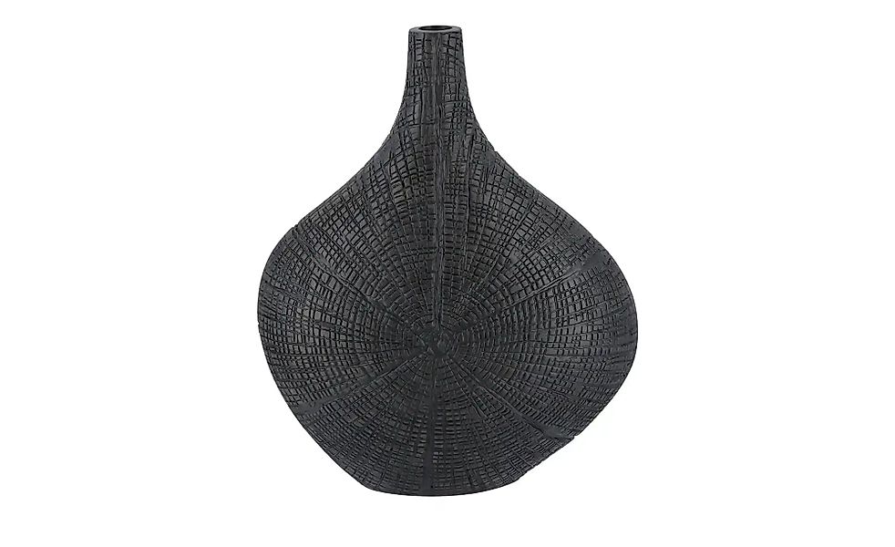 HOME STORY Deko Vase   ¦ schwarz ¦ Polyresin (Kunstharz) ¦ Maße (cm): B: 25 günstig online kaufen