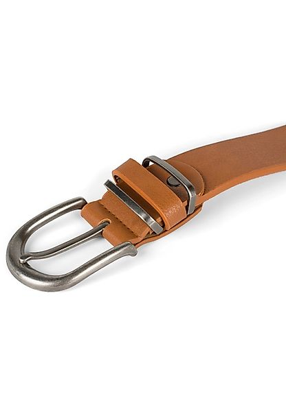styleBREAKER Synthetikgürtel Gürtel mit Metall Gürtelschlaufe günstig online kaufen