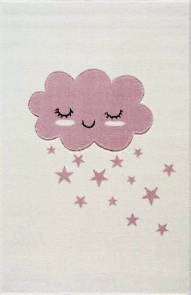 Kids Love Rugs Kinderteppich Wolke creme/rosa Gr. 150 x 220 günstig online kaufen