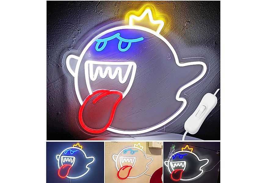 MUPOO Dekolicht Halloween Deko Neon Sign, Gaming LED Neon Schild Wandleucht günstig online kaufen