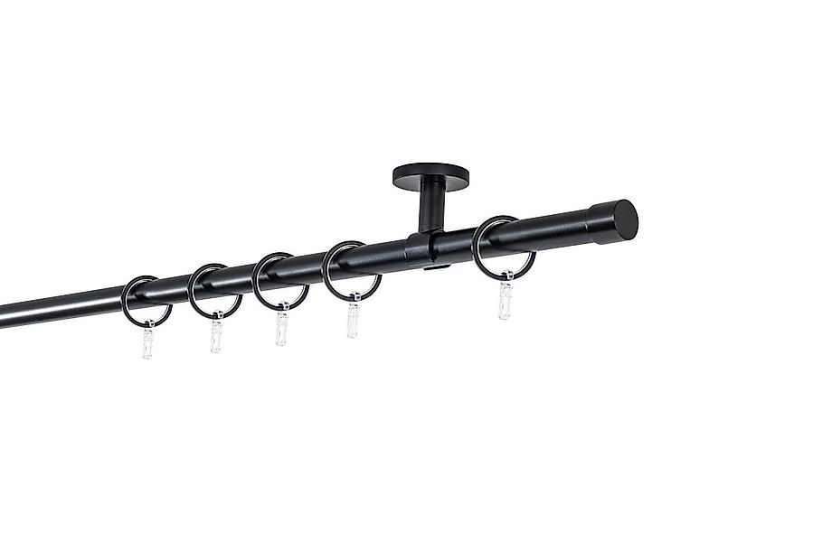 ondeco Gardinenstange Rundrohr Deckenabstand 4cm Kappe, Ø 20 mm, 1-läufig-l günstig online kaufen