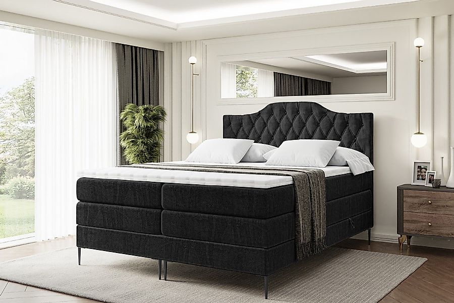 ALTDECOR Boxspringbett VILA-1-F KING (Multipocket-Matratze H4, günstig online kaufen