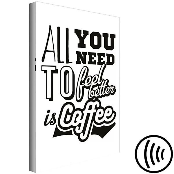 Wandbild All You Need to Feel Better Is Coffee (1 Part) Vertical XXL günstig online kaufen