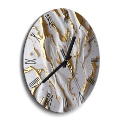 DEQORI Wanduhr 'Goldene Fließkraft' (Glas Glasuhr günstig online kaufen