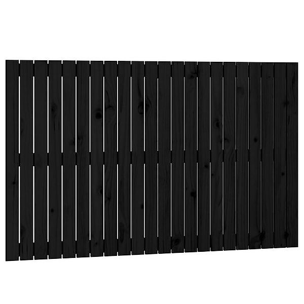 vidaXL Bett, Wand-Kopfteil Schwarz 140x3x90 cm Massivholz Kiefer günstig online kaufen