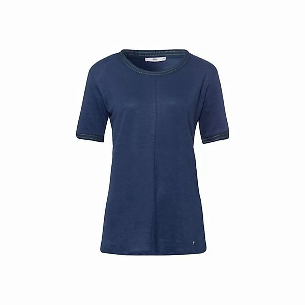 Brax Rundhalsshirt dunkel-blau regular (1-tlg) günstig online kaufen