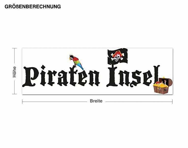 Wandtattoo Pirateninsel Schriftzug günstig online kaufen