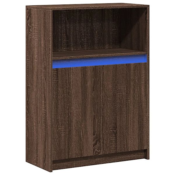 vidaXL Sideboard mit LED Braun Eichen-Optik 72x34x100 cm Holzwerkstoff 8521 günstig online kaufen