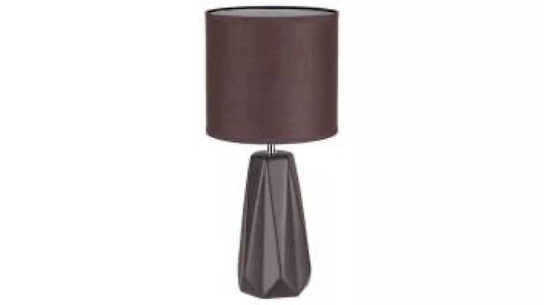 Nachttischlampe Braun Schalter blendarm E27 H:43cm günstig online kaufen