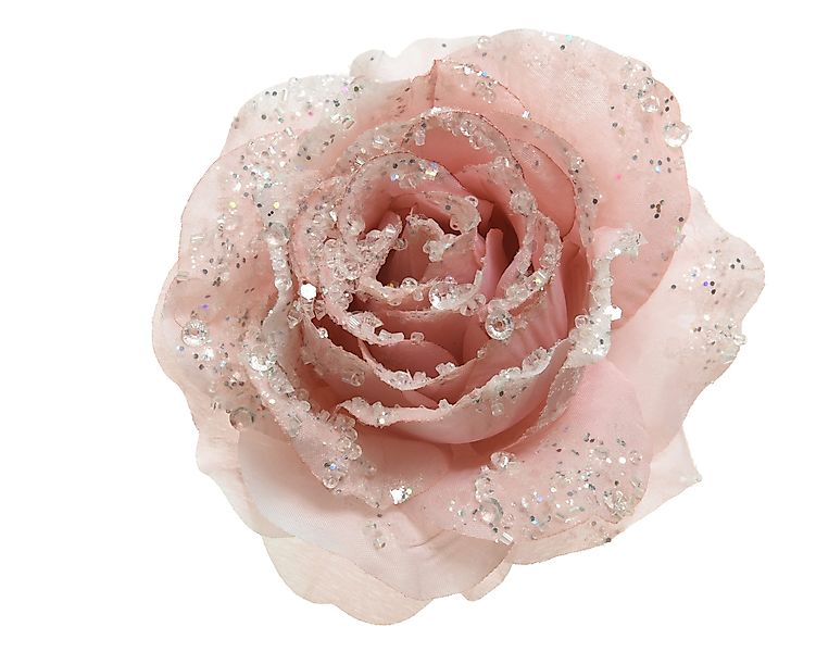 Kaemingk Weihnachtsbaumklammer, Kunstblumen Rose auf Clip günstig online kaufen
