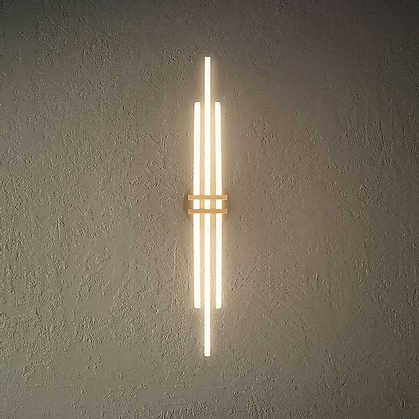 LED-Deckenlampe Tinka, holzfarben/schwarz, Länge 98 cm günstig online kaufen