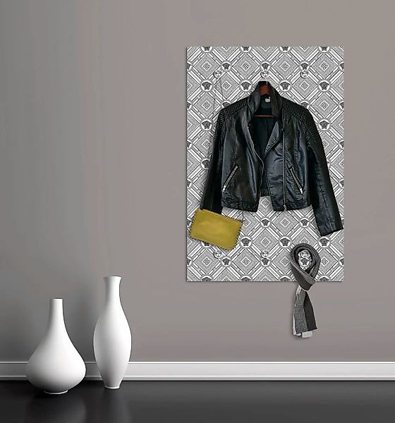 queence Garderobenleiste "Rauten" mit 6 Haken, 80 x 120 cm günstig online kaufen