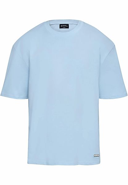 Dropsize T-Shirt "Dropsize Herren Heavy Oversize Metal Patch Basic T-Shirt" günstig online kaufen