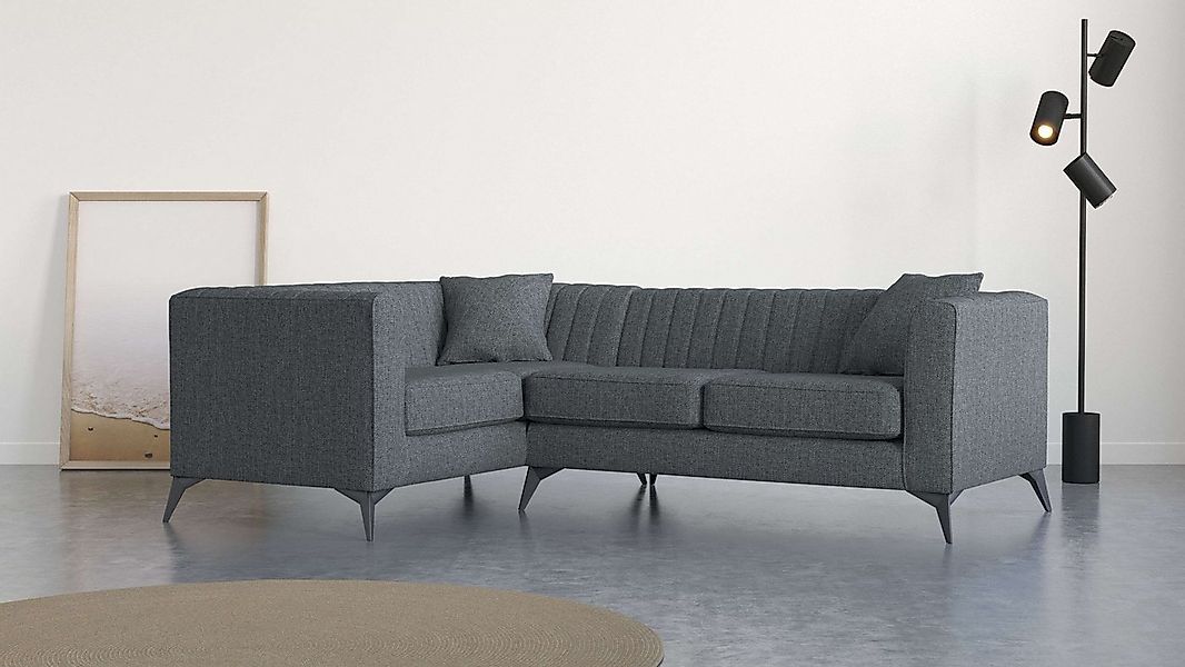 Places of Style Ecksofa "MATTHEW L-Form ideal für kleine Räume, Maße B/T/H: günstig online kaufen