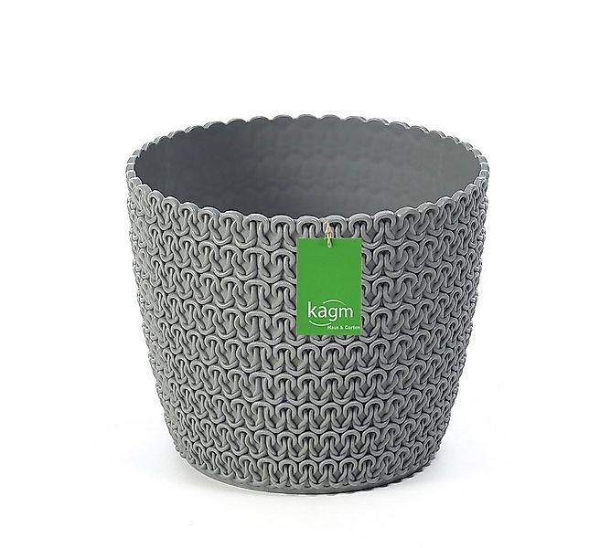KAGM Blumentopf Übertopf Pflanztopf Strickstruktur sehr dekorativ günstig online kaufen