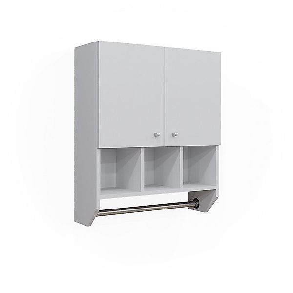 Vicco Badschrank Fynn Weiß 59 x 71 cm Hängeschrank mit 2 Türen günstig online kaufen