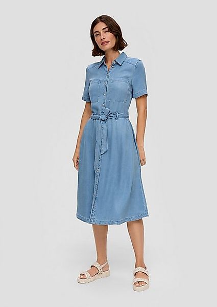 s.Oliver Maxikleid Denim-Kleid mit Bindegürtel günstig online kaufen