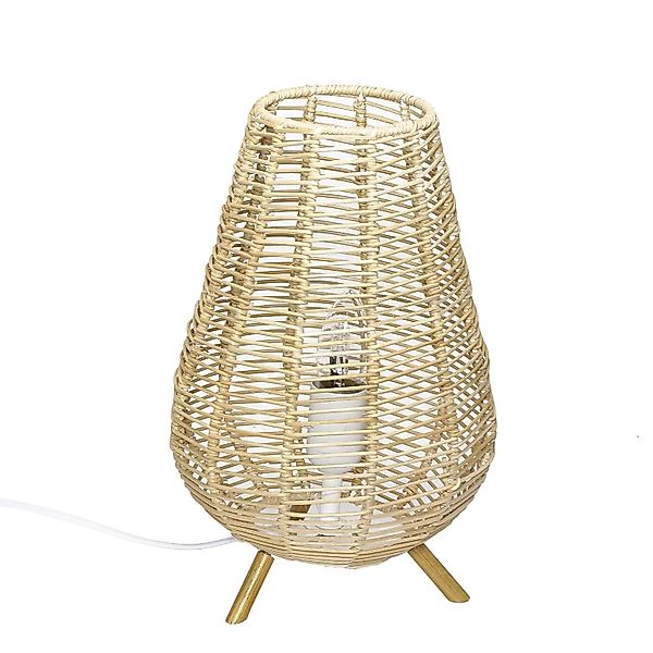 EASYLIGHT Beistelllampe Korb Boho Design 34,5 cm Klein E14 Nathye günstig online kaufen