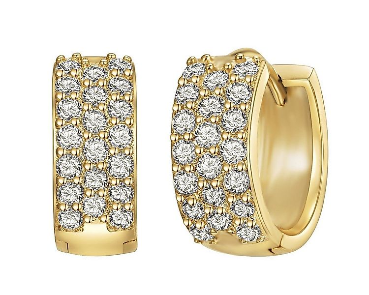 Lulu & Jane Paar Ohrstecker gelbgold, mit Zirkonia günstig online kaufen