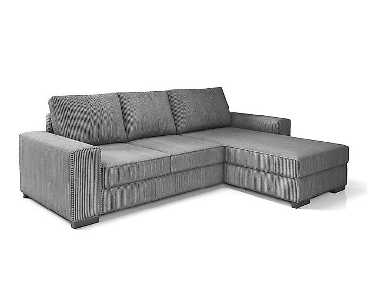 Deine Möbel 24 Ecksofa CORD - L Kuschelsofa Sofa mit tiefer Sitzfläche Poso günstig online kaufen