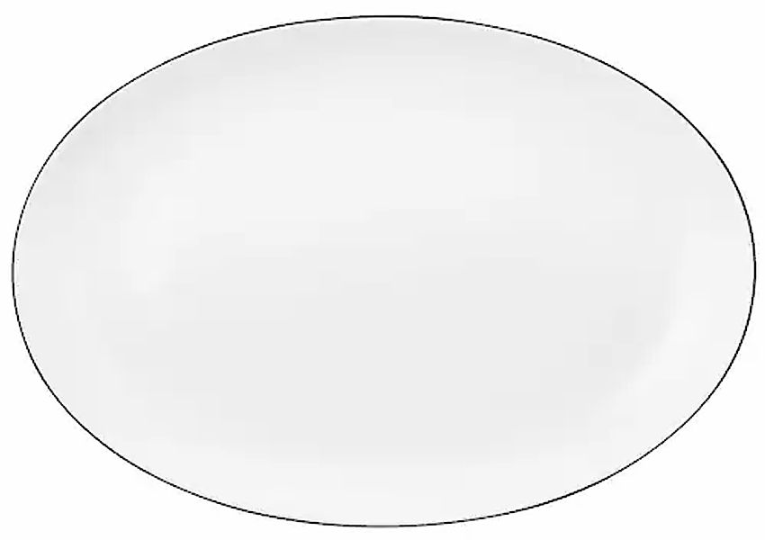 Seltmann Weiden Servierplatte »Lido Black Line«, (1 tlg.), Platte oval günstig online kaufen