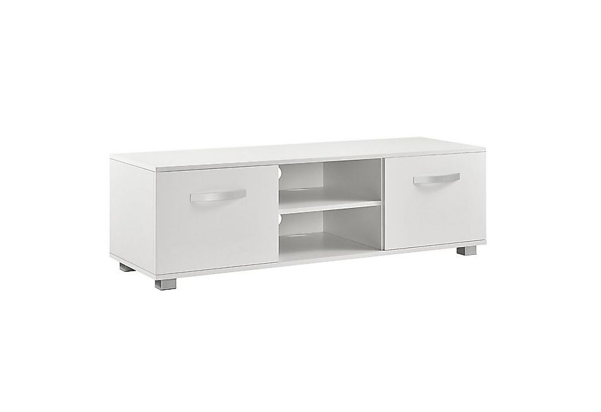 en.casa TV-Board, »Laugar« Fernsehtisch mit Ablagefach weiß günstig online kaufen