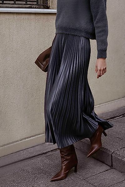 touche prive Zipfelrock Elastisch Taille Maxi Faltenrock Damen, Elegant Pli günstig online kaufen