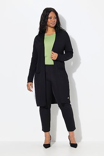 Ulla Popken Langjacke Long-Strickjacke Stehkragen offene günstig online kaufen