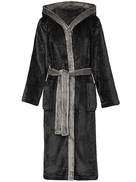 Bellivalini Bademantel Damen Bademantel lang mit Kapuze und Gürtel BLV50-16 günstig online kaufen