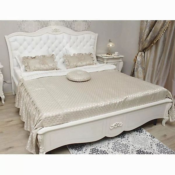 Casa Padrino Bett Casa Padrino Luxus Barock Doppelbett Weiß - Barock Schlaf günstig online kaufen