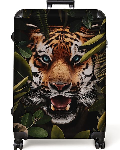 NoBoringSuitcases.com© Hartschalen-Trolley Tiger - Blätter - günstig online kaufen