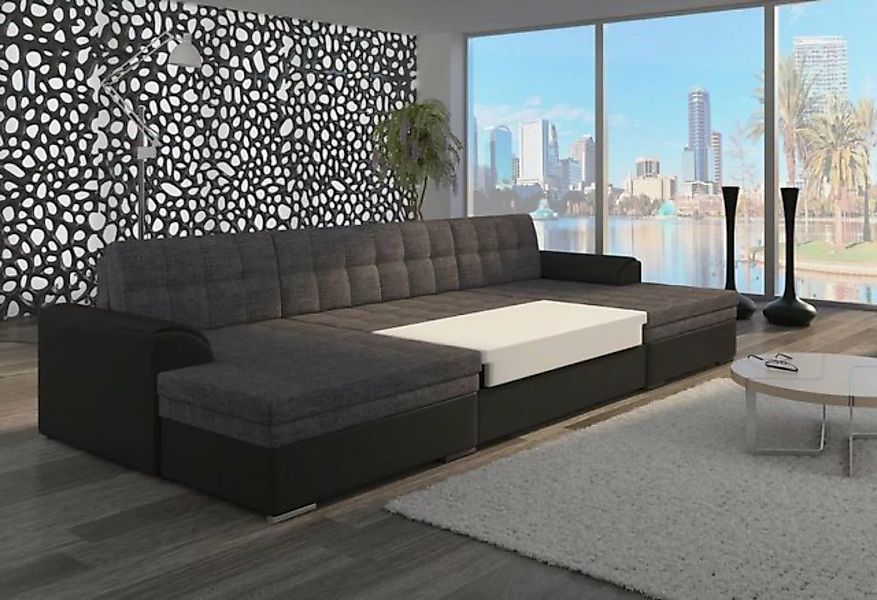JVmoebel Ecksofa, Klassisch Design Ecksofa Vento Bettfunktion Couch Leder P günstig online kaufen